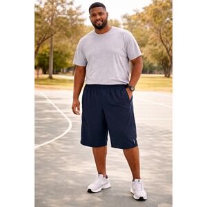 Men's FILA 2XL Shorts Navy Blue Athletic Sport Gym Training Shorts